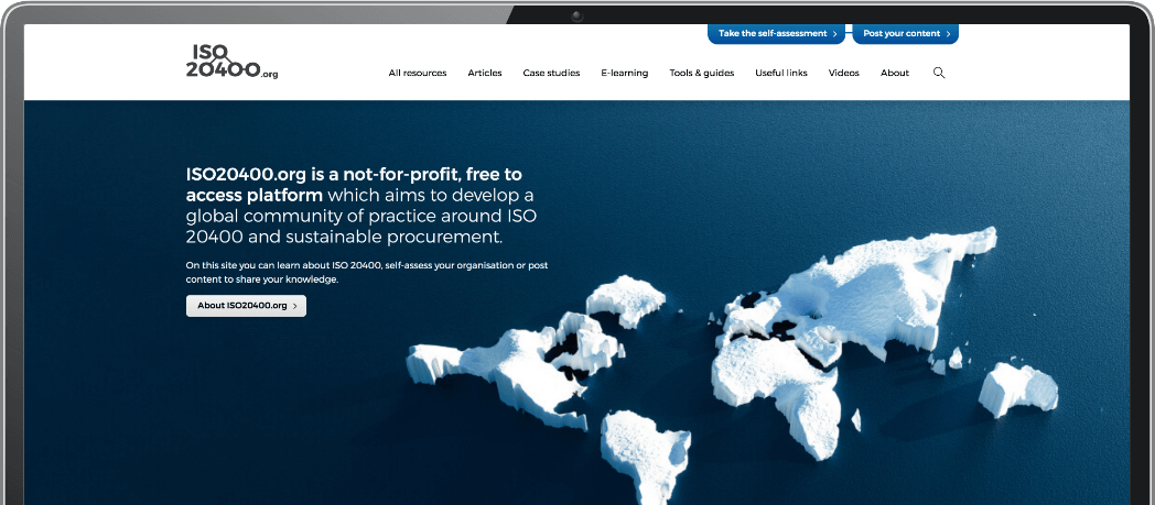 Screenshot of ISO 20400 website