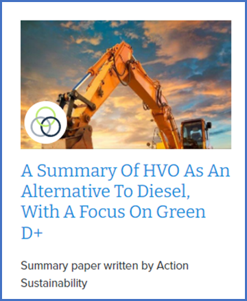 HVO as an alternative to diesel by James Cadman and Imogen Player