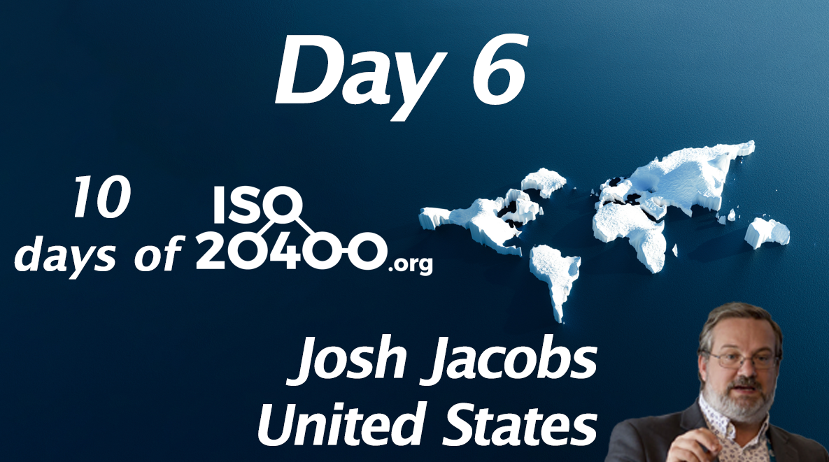 Episode 6 of the 10 days of ISO 20400  Josh Jacobs USA