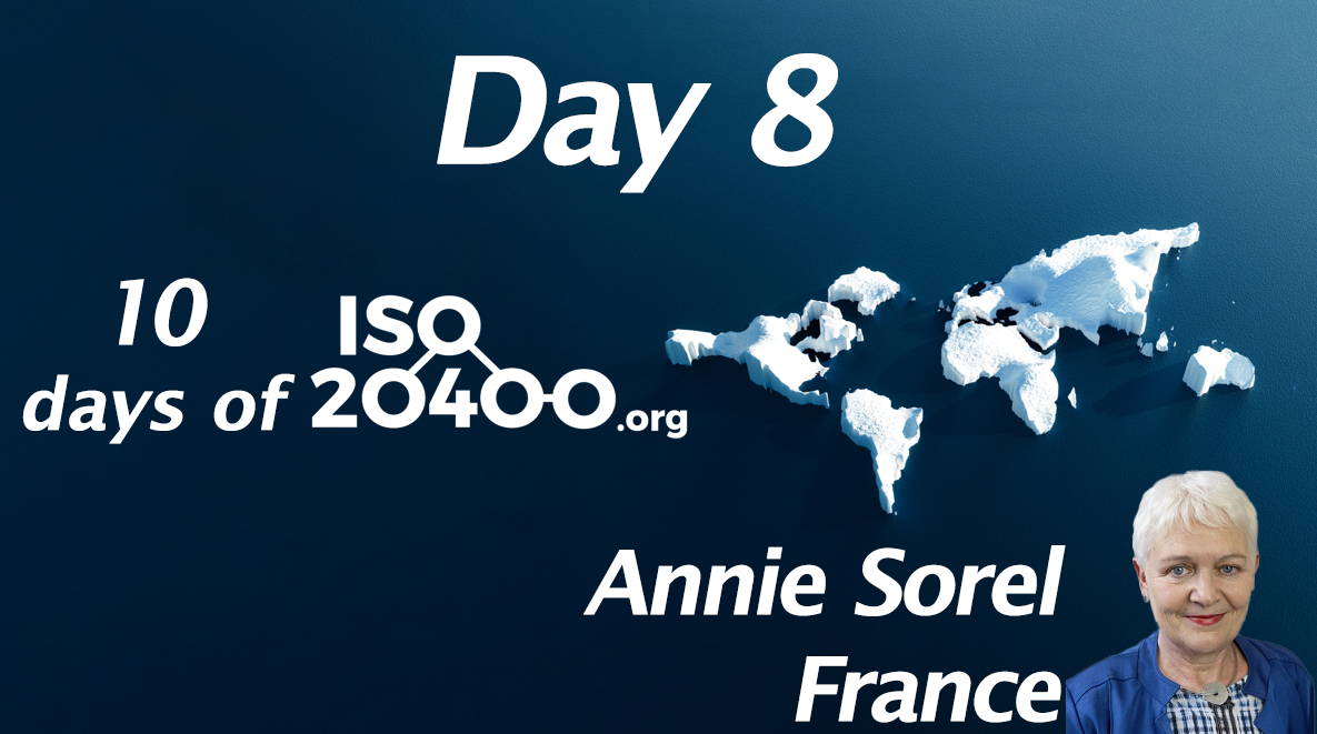 Episode 14 – Day 8 of the 10 days of ISO 20400  Annie Sorel from France